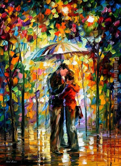 Leonid Afremov A Kiss in the Park